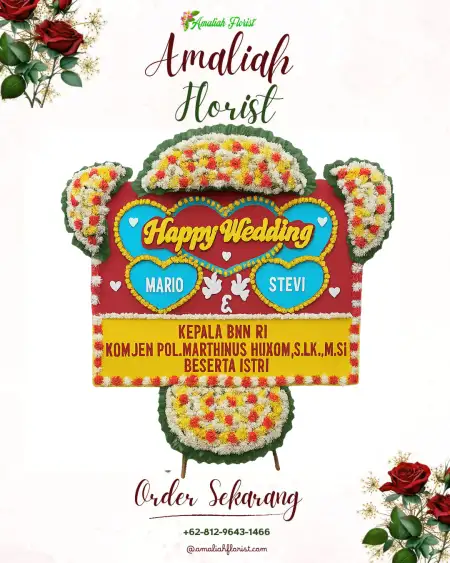 Papan Bunga Pernikahan Klino
